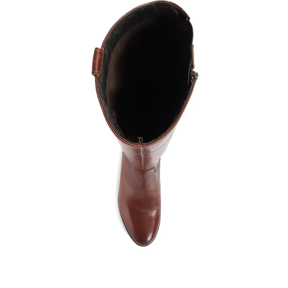 Cinzia Leather Riding Boots - CINZIA / 320 543 - Cognac sold by Jones Bootmaker product image thumbnail 5