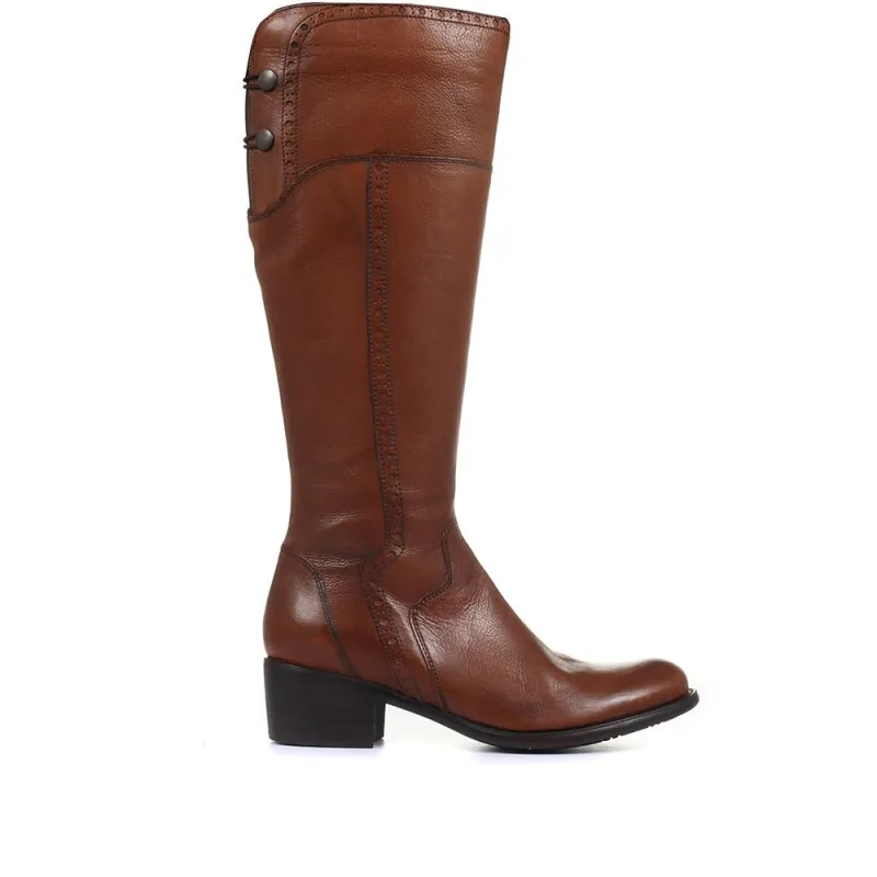 Leather Knee High Boot - CARM28503 / 313 427 - Tan sold by Jones Bootmaker