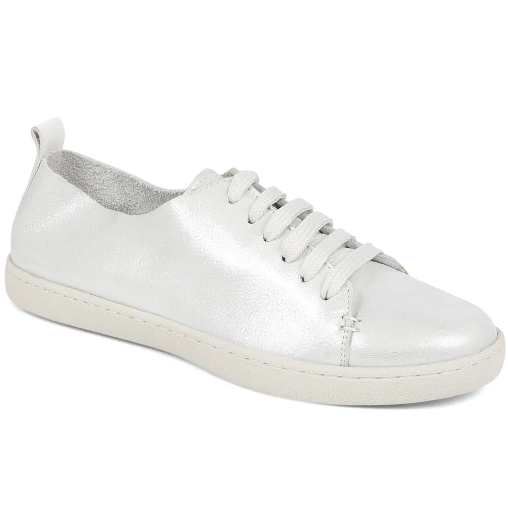 Midwood Women's Leather Trainers - MIDWOOD / 320 084 - Silver sold by Jones Bootmaker product image thumbnail 2
