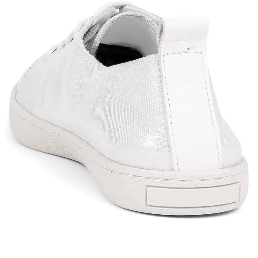 Midwood Women's Leather Trainers - MIDWOOD / 320 084 - Silver sold by Jones Bootmaker product image thumbnail 3