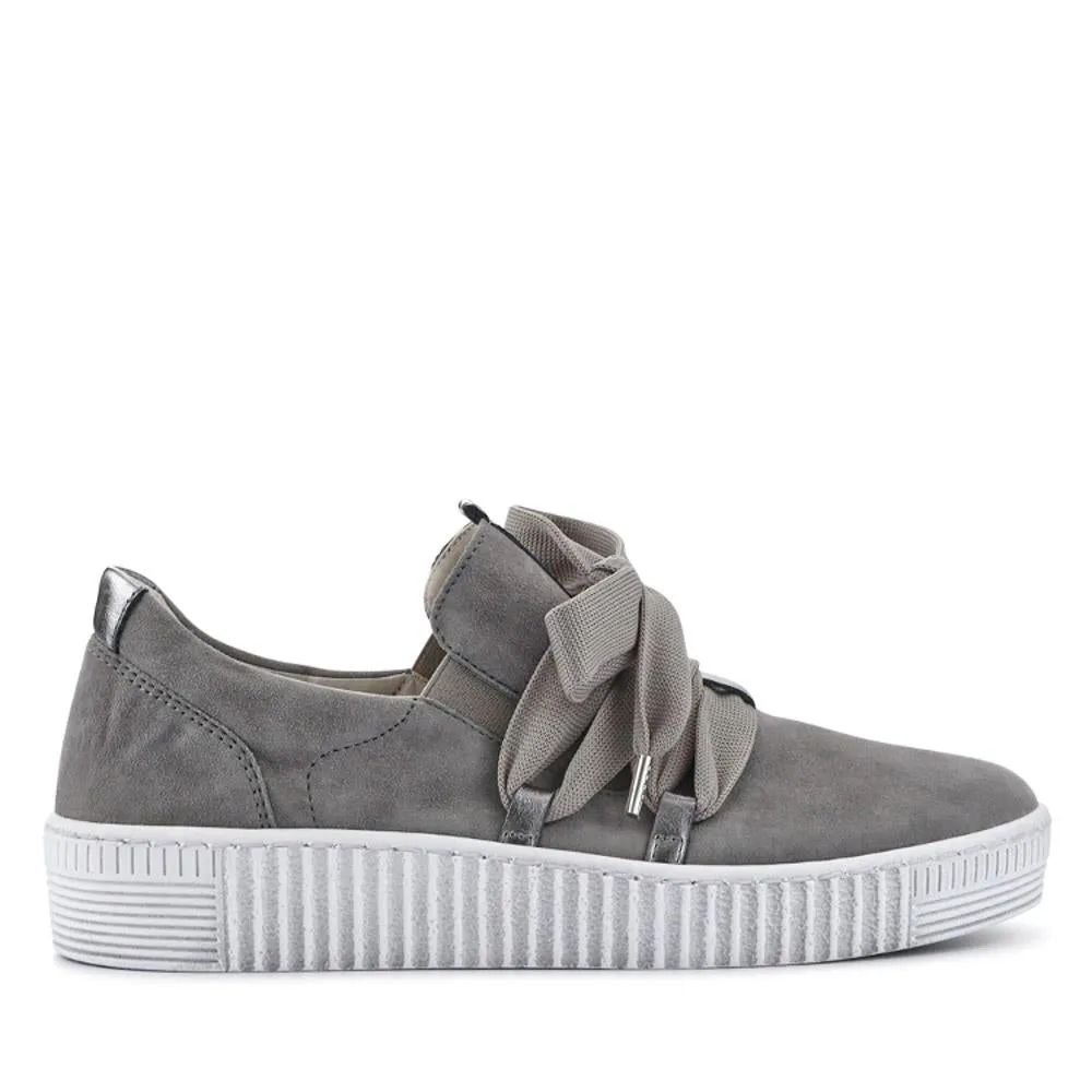 Waltz Gabor Lace-Up Trainers - GAB33506 / 319 497 - Silver sold by Jones Bootmaker