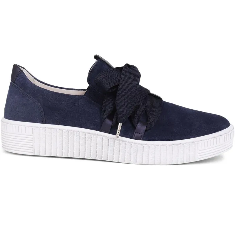 Waltz Gabor Lace-Up Trainers - GAB33506 / 319 497 - Navy sold by Jones Bootmaker