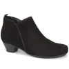 Trudy Wide Fit Leather Ankle Boots - GAB28511 / 313 151 - Black Suede sold by Jones Bootmaker