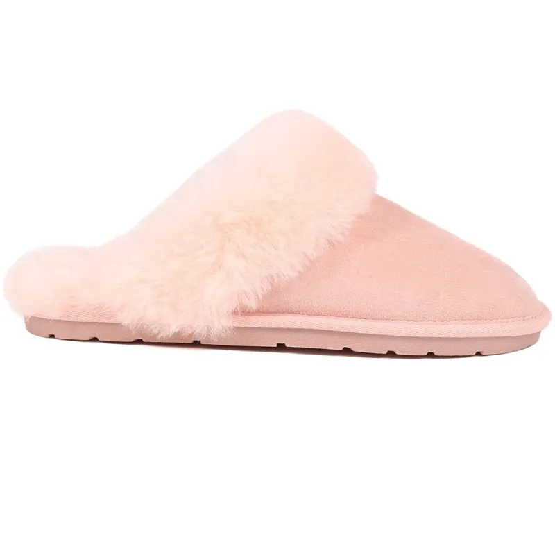 Bella-Rose Sheepskin Mule Slippers - BELLA-ROSE / 319 378 - Light Pink sold by Jones Bootmaker