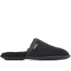 Men's Sheepskin Lined Slippers - DALBY / 319 282 - Black sold by Jones Bootmaker