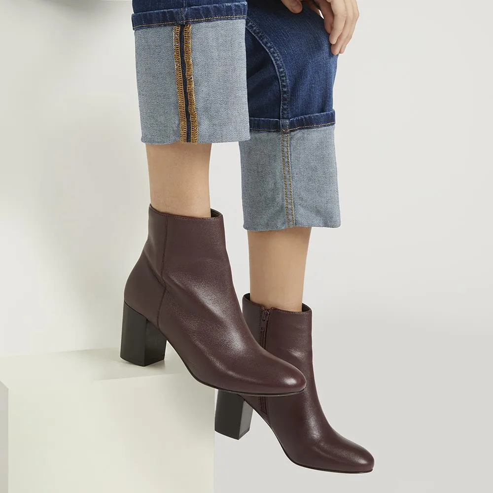 Neptune Heeled Ankle Boots - NEPTUNE3 / 319 206 - Burgundy sold by Jones Bootmaker product image thumbnail 5