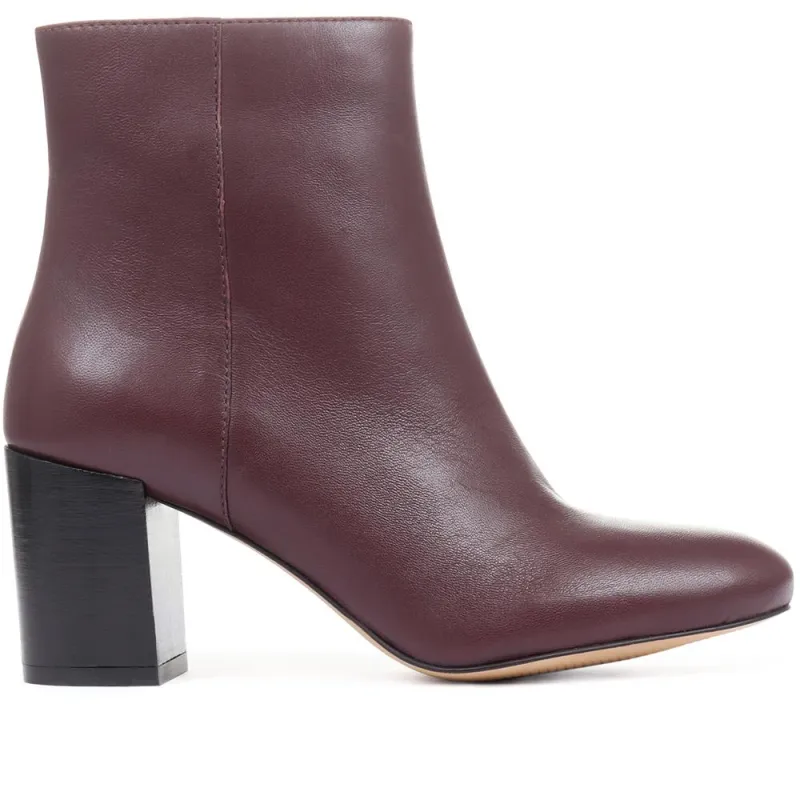 Neptune Heeled Ankle Boots - NEPTUNE3 / 319 206 - Burgundy sold by Jones Bootmaker
