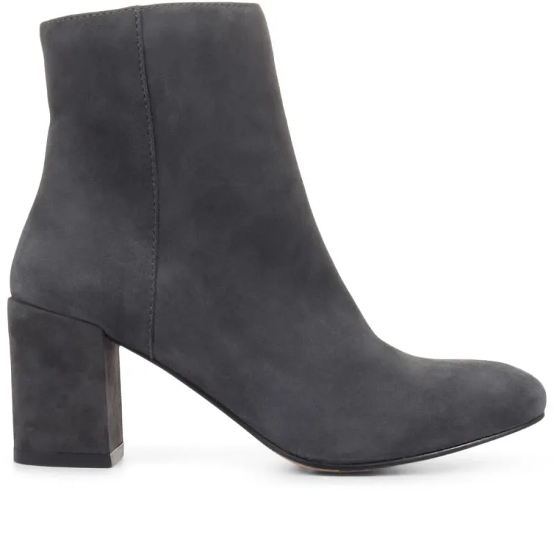 Neptune Heeled Ankle Boots - NEPTUNE3 / 319 206 - Grey Suede sold by Jones Bootmaker