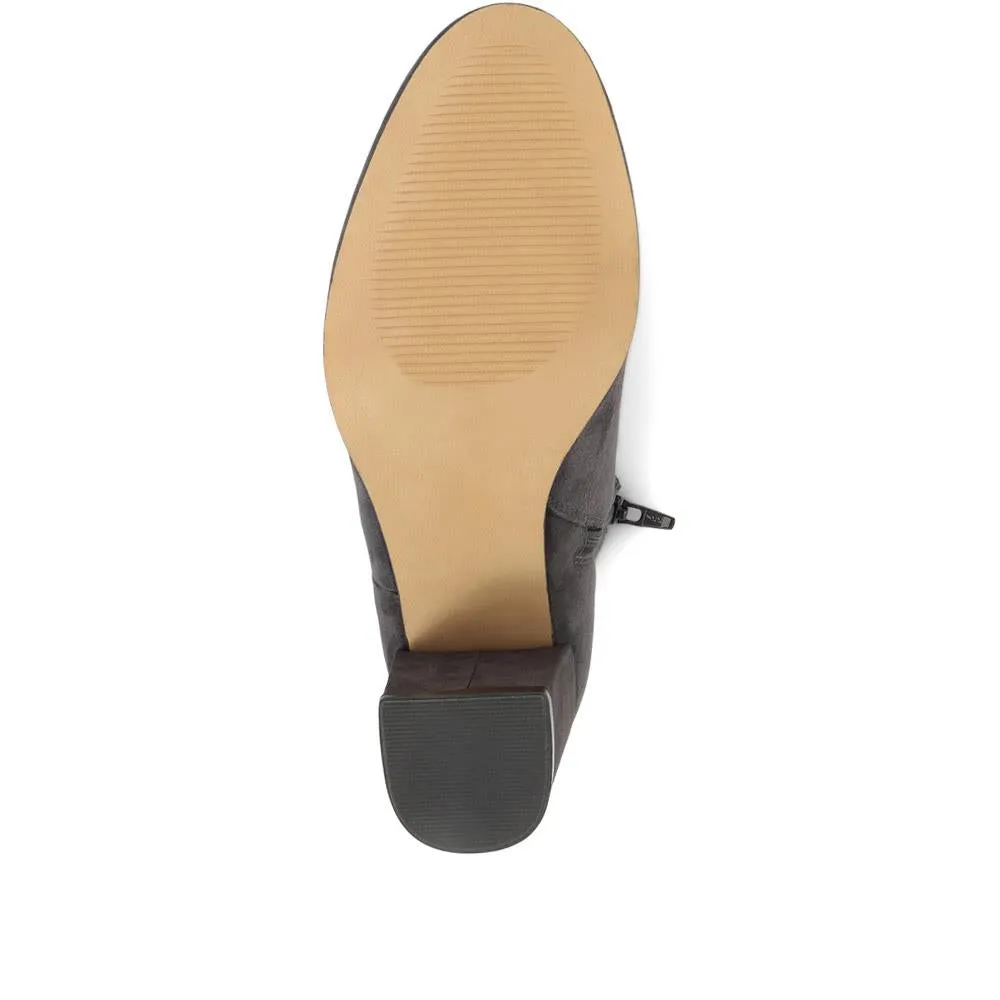 Neptune Heeled Ankle Boots - NEPTUNE3 / 319 206 - Grey Suede sold by Jones Bootmaker product image thumbnail 5