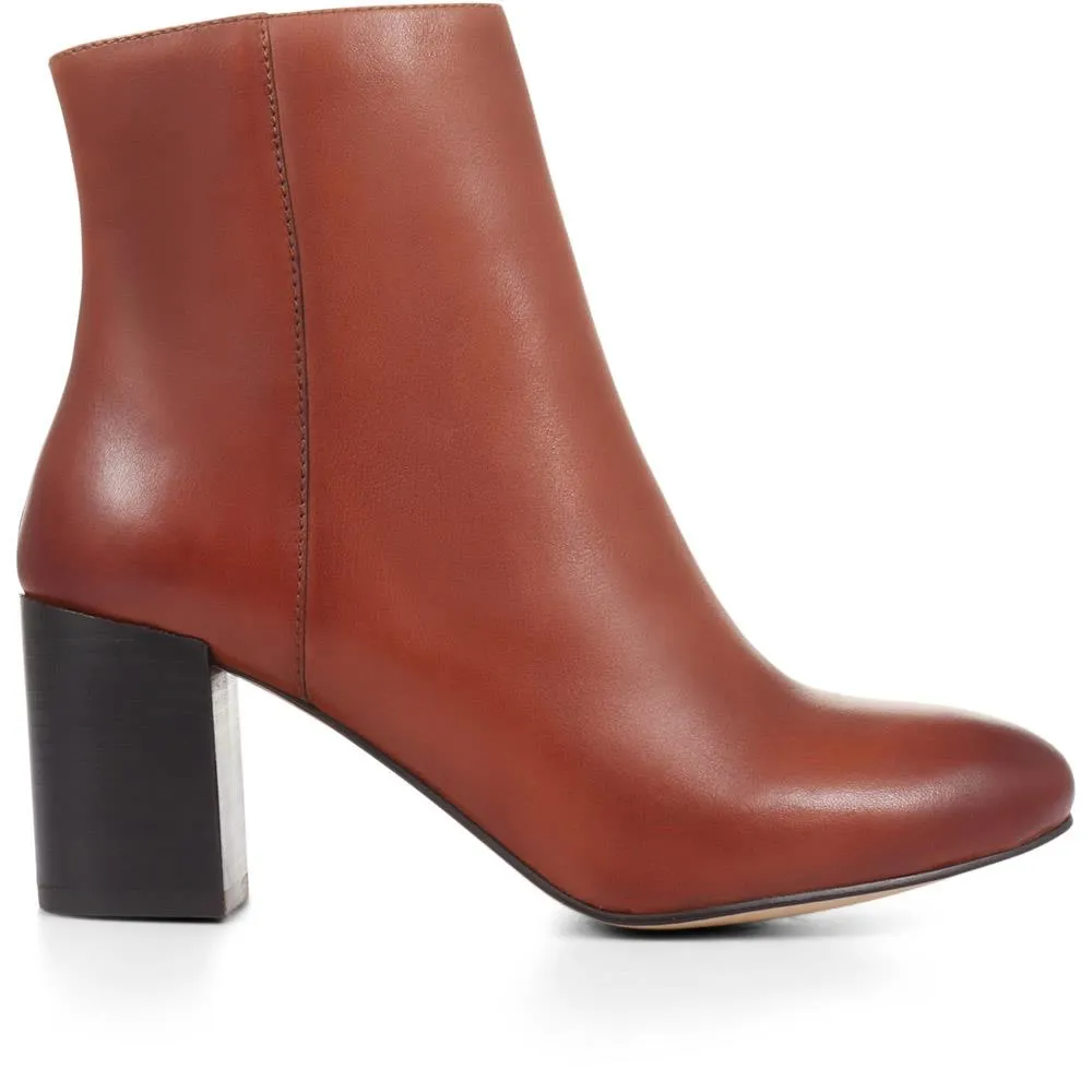 Neptune Heeled Ankle Boots - NEPTUNE3 / 319 206 - Cognac sold by Jones Bootmaker