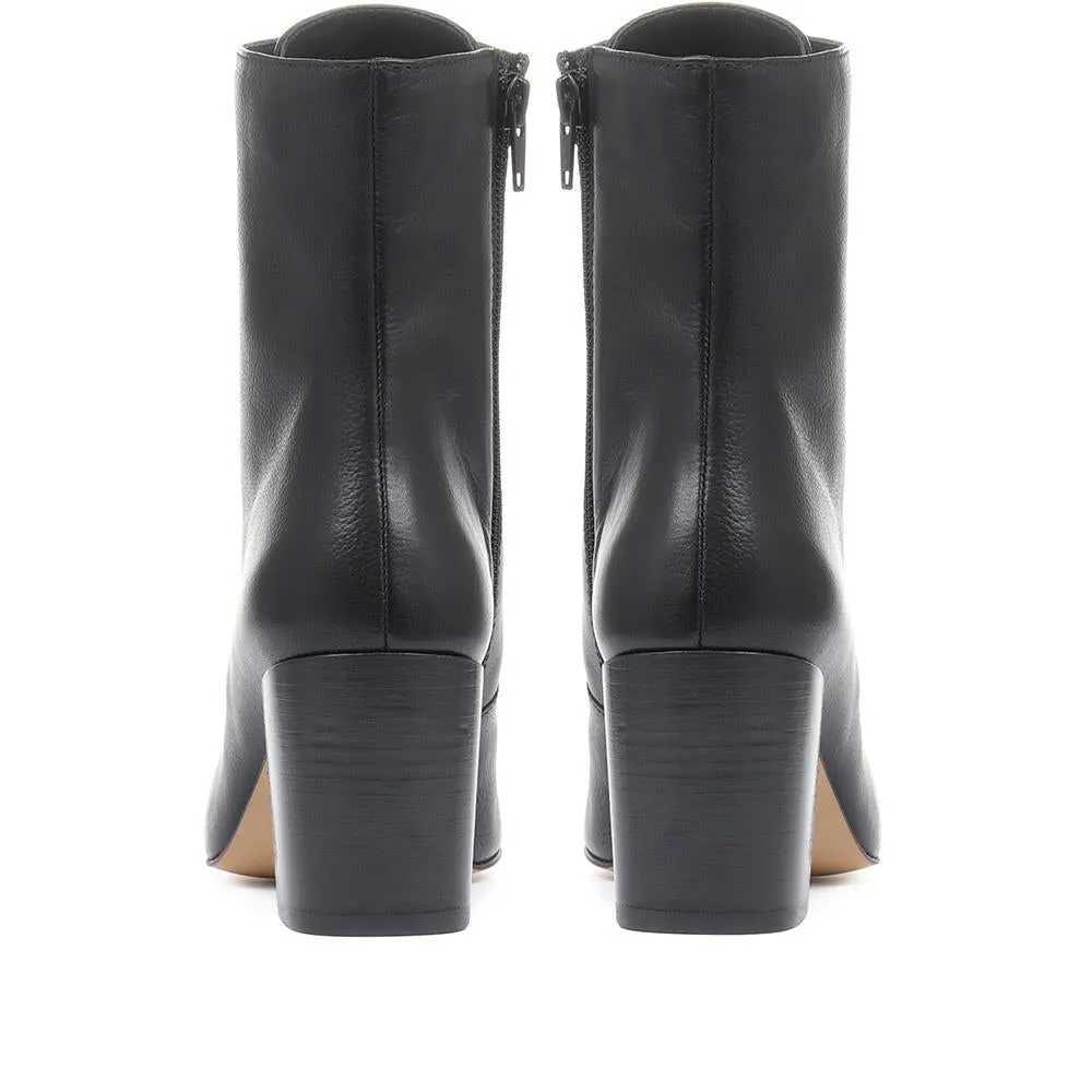 Liana Lace-Up Heeled Ankle Boots - LIANA / 319 203 - Black Leather sold by Jones Bootmaker product image thumbnail 3