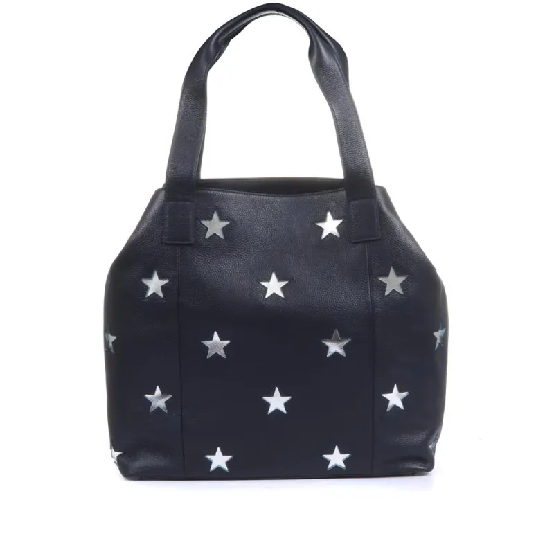 Dayna Star Leather Bag - MACO30500 / 317 148 - Navy sold by Jones Bootmaker