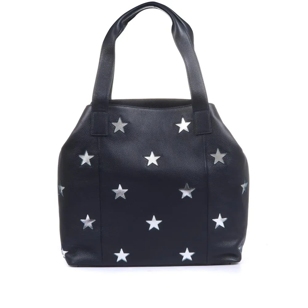 Dayna Star Leather Bag - MACO30500 / 317 148 - Navy sold by Jones Bootmaker