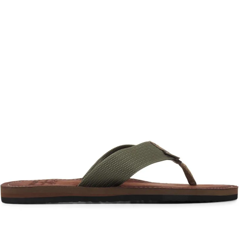 Toeman Toe Post Sandals - BARBR29518 / 314 267 - Olive sold by Jones Bootmaker