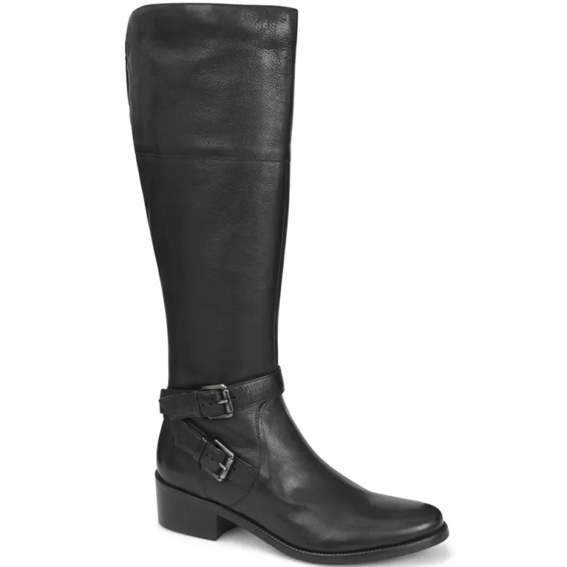 Leather Knee Boots - CARM28507 / 313 432 - Black sold by Jones Bootmaker