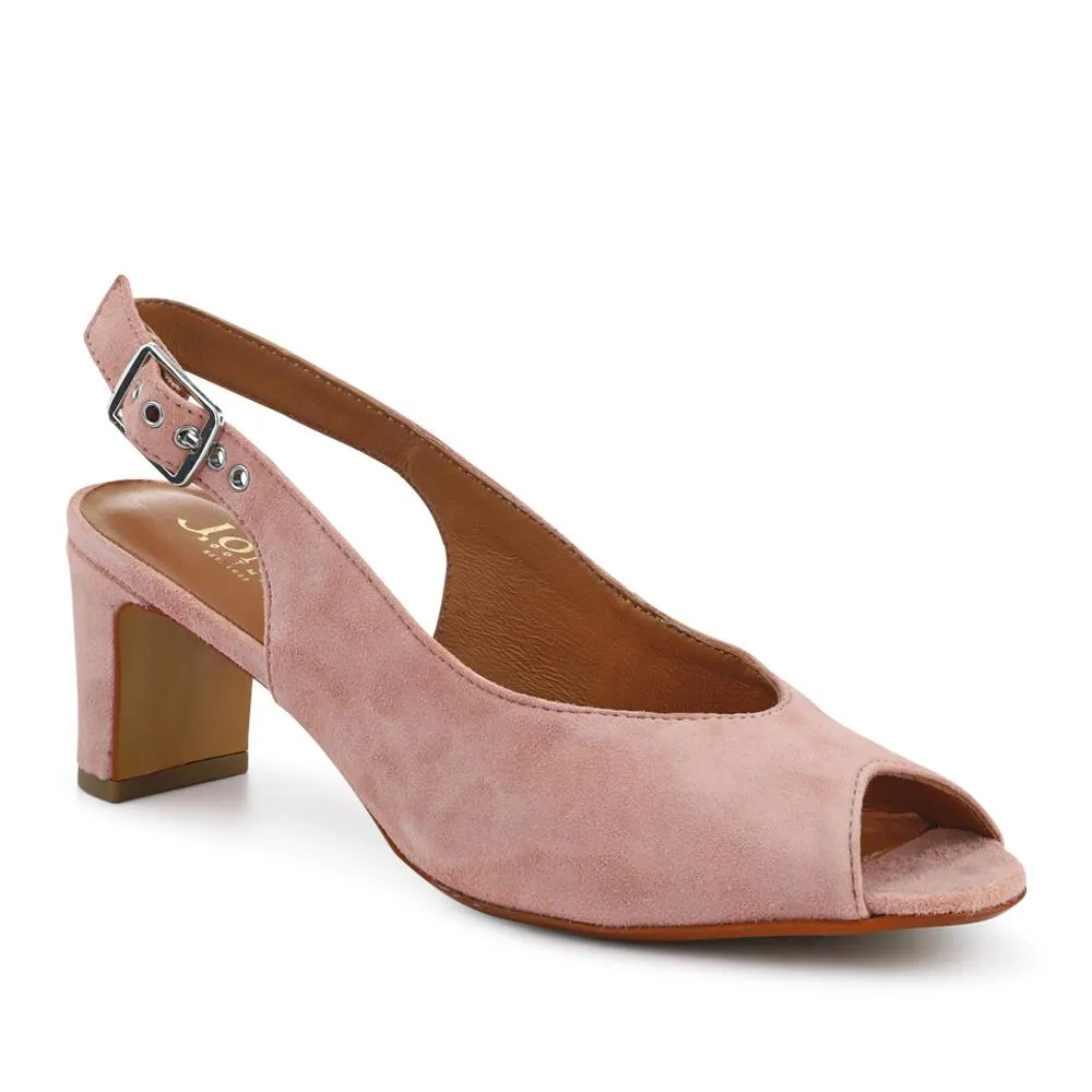 Xiomara Leather Slingback Court Shoes - XIOMARA / 327 552 - Blush Suede sold by Jones Bootmaker product image thumbnail 2