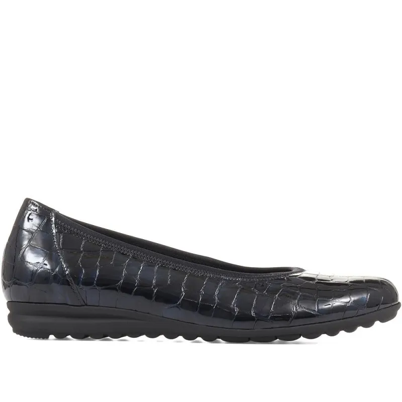 Splash Smart Ballet Pumps - GAB36538 / 322 834 - Navy Croc sold by Jones Bootmaker