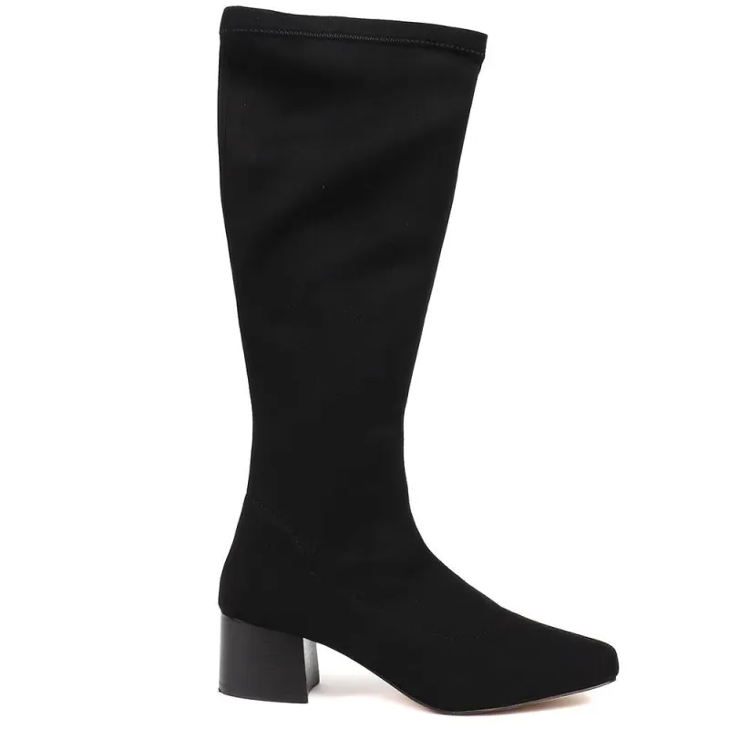 Louella Knee-High Leather Boots - LOUELLA / 324 246 - Black sold by Jones Bootmaker