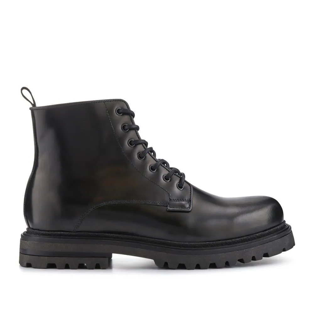 Elias Leather Lace-Up Boots - ELIAS / 328 080 - Black Leather sold by Jones Bootmaker