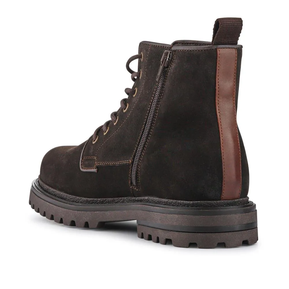 Elias Leather Lace-Up Boots - ELIAS / 328 080 - Dark Brown Suede sold by Jones Bootmaker product image thumbnail 3