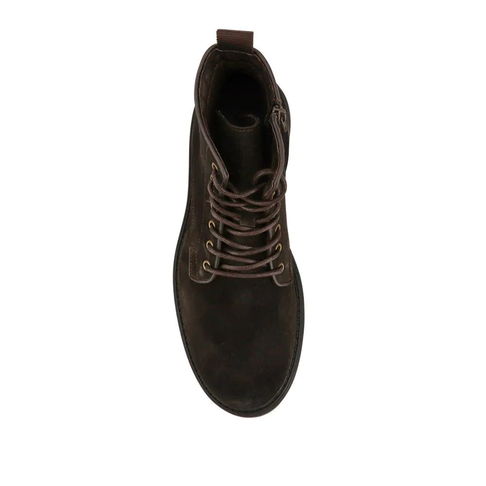 Elias Leather Lace-Up Boots - ELIAS / 328 080 - Dark Brown Suede sold by Jones Bootmaker product image thumbnail 4