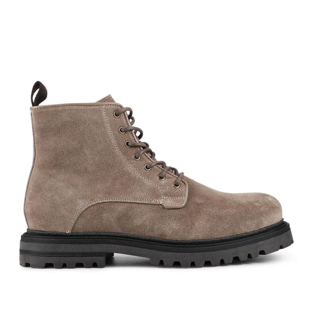 Elias Leather Lace-Up Boots - ELIAS / 328 080 - Taupe Suede sold by Jones Bootmaker