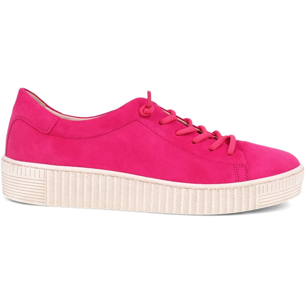 Woodall Leather Trainers - GAB37505 / 323 292 - Fuchsia sold by Jones Bootmaker