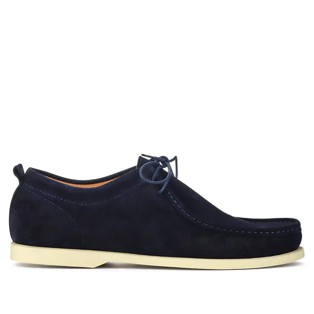 Phenix Leather Moccasins - PHENIX / 327 101 - Navy sold by Jones Bootmaker