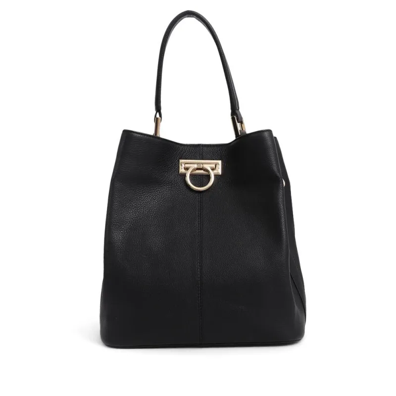 Verna Leather Shoulder Bag - VERNA / 325 467 - Black sold by Jones Bootmaker