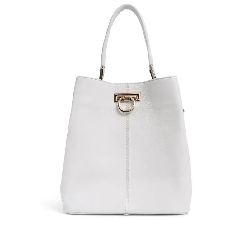 Verna Leather Shoulder Bag - VERNA / 325 467 - White sold by Jones Bootmaker