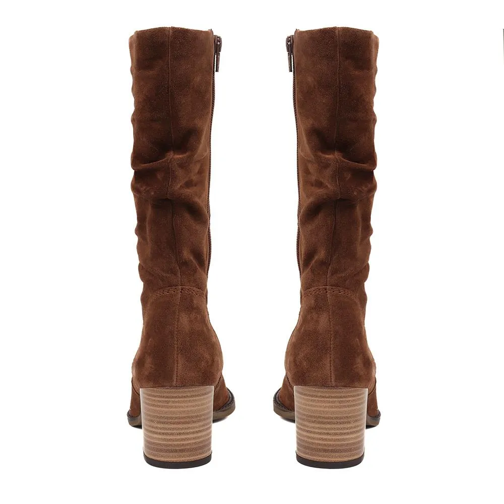 Ramona Suede Slouch Calf Boot - GAB30557 / 316 635 - Tan Suede sold by Jones Bootmaker product image thumbnail 3