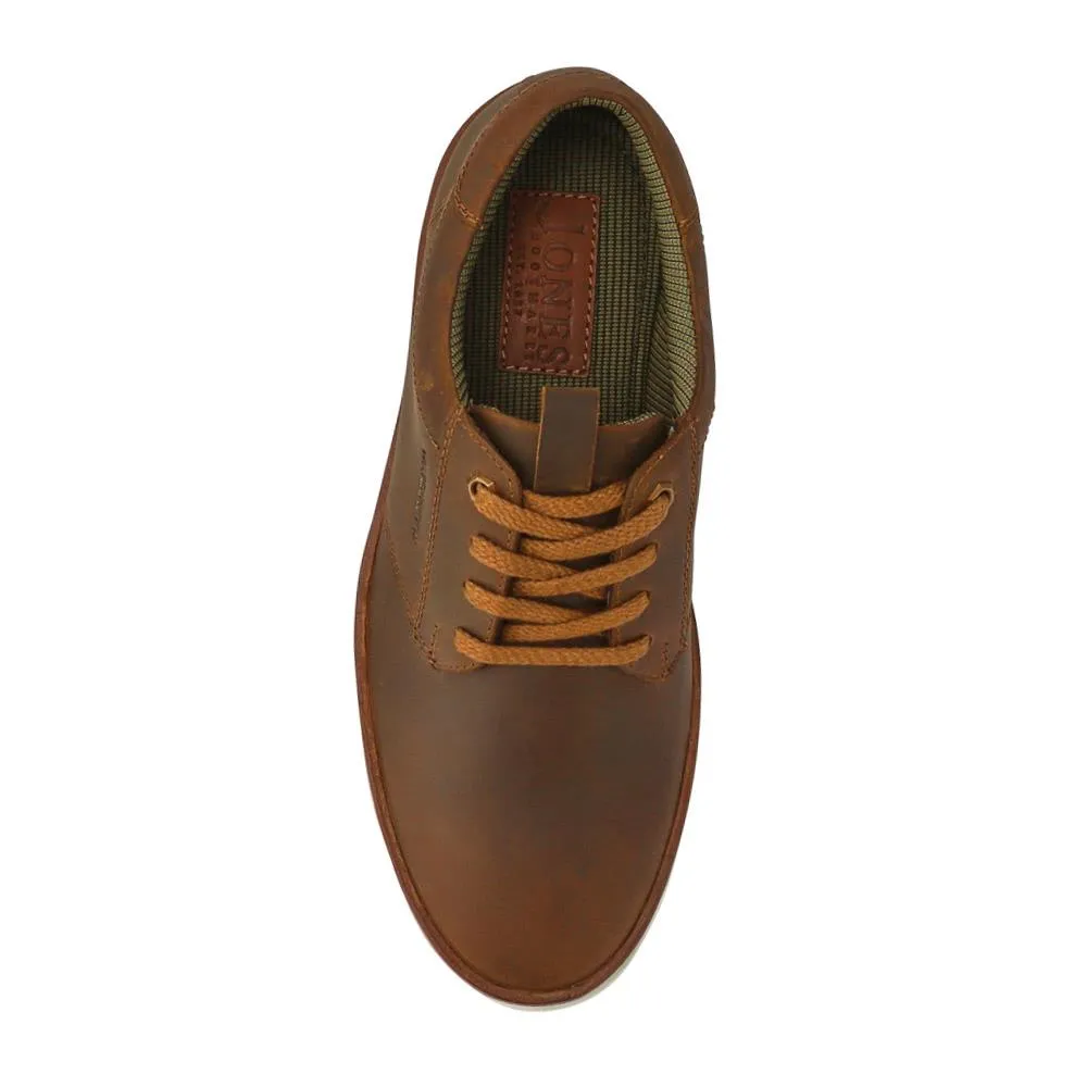 Cushioned Leather Lace-Up Trainers - HARWICH / 326 972 - Tan sold by Jones Bootmaker product image thumbnail 4
