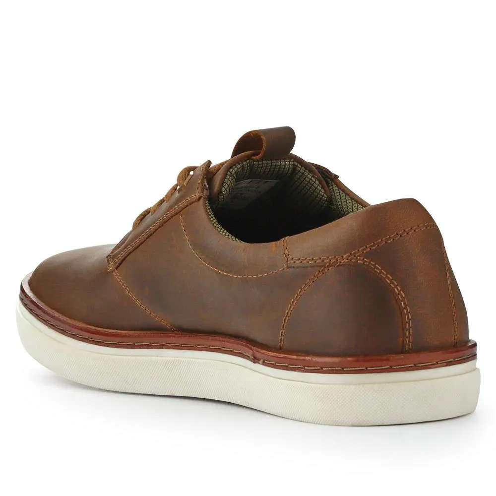 Cushioned Leather Lace-Up Trainers - HARWICH / 326 972 - Tan sold by Jones Bootmaker product image thumbnail 3