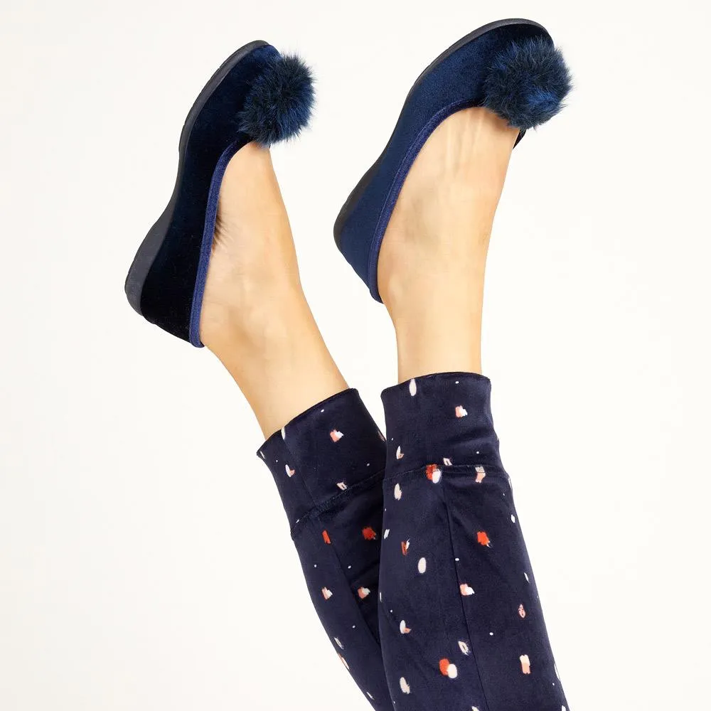 Erika Pom Pom Slippers - ERIKA / 322 776 - Navy sold by Jones Bootmaker product image thumbnail 5