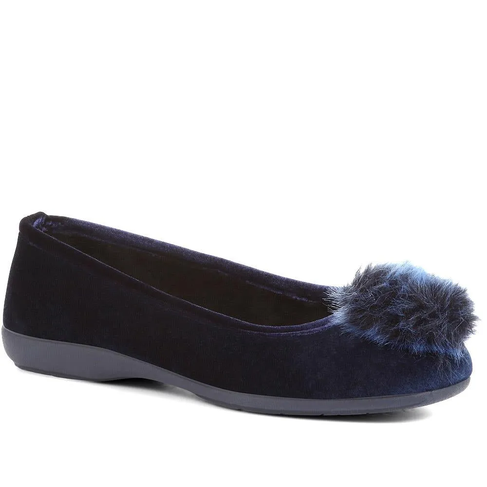 Erika Pom Pom Slippers - ERIKA / 322 776 - Navy sold by Jones Bootmaker product image thumbnail 2