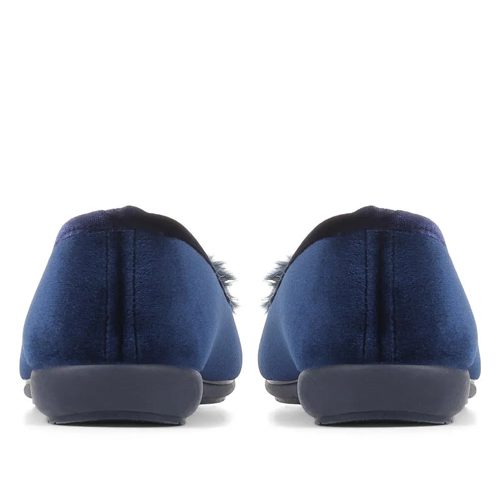 Erika Pom Pom Slippers - ERIKA / 322 776 - Navy sold by Jones Bootmaker product image thumbnail 3