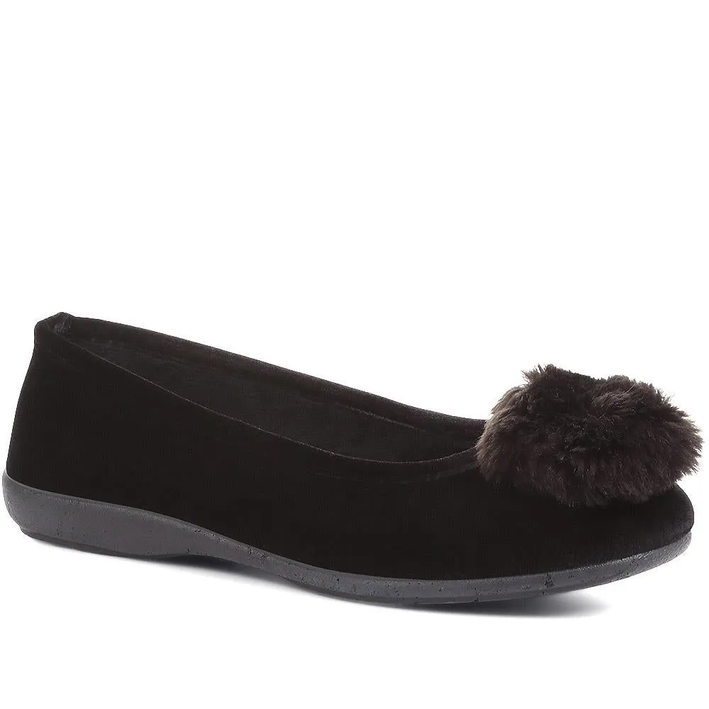 Erika Pom Pom Slippers - ERIKA / 322 776 - Black sold by Jones Bootmaker product image thumbnail 2