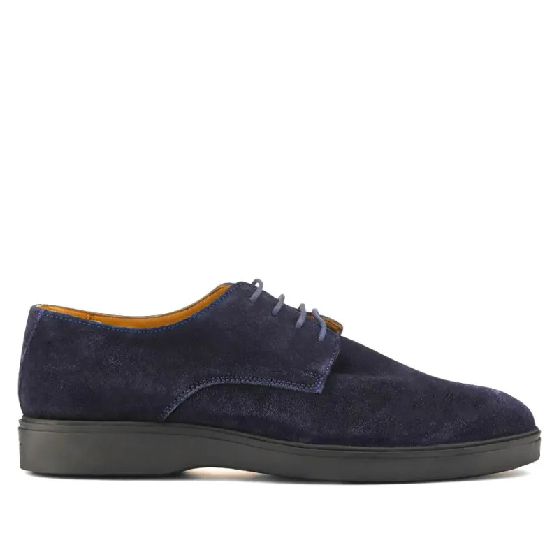 Kade Leather Lace-Up Shoes - KADE / 326 486 - Navy Suede sold by Jones Bootmaker