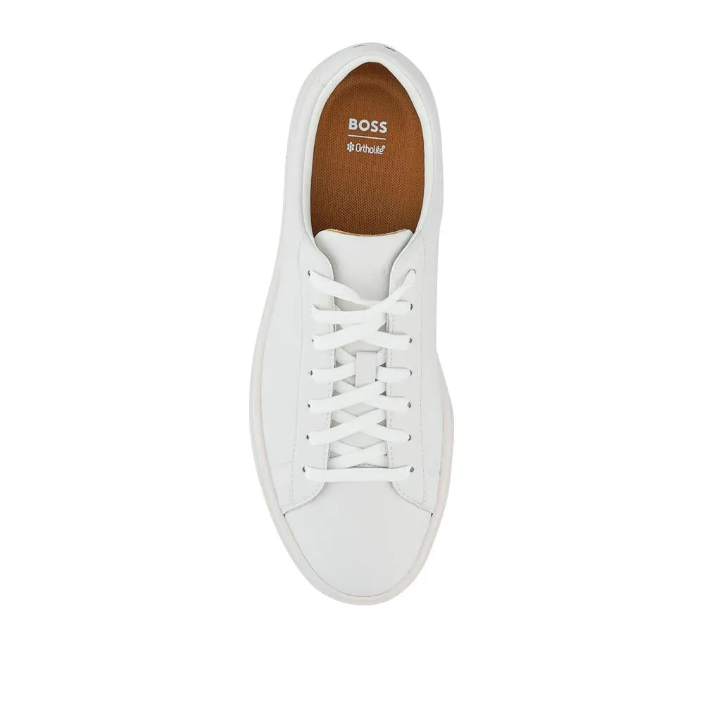Hugo Boss Leather Low-Top Trainers - HUGO41504 / 327 624 - White sold by Jones Bootmaker product image thumbnail 4
