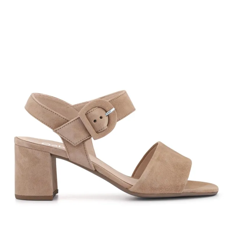 Kooky Suede Mid-High Block Heels - GAB35531 / 322 035 - Grey sold by Jones Bootmaker