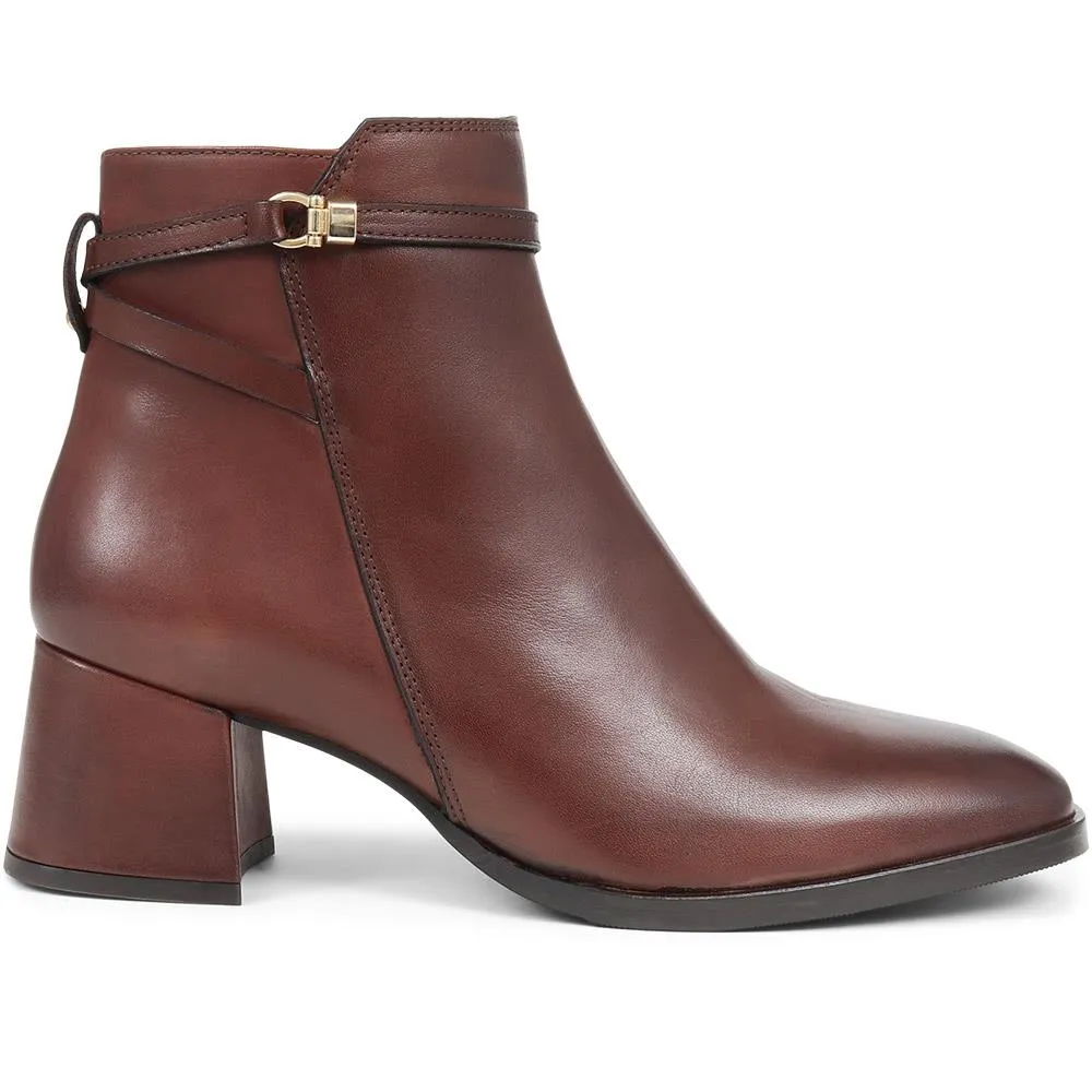 Monika Heeled Ankle Boots - MONIKA / 324 335 - Brown sold by Jones Bootmaker