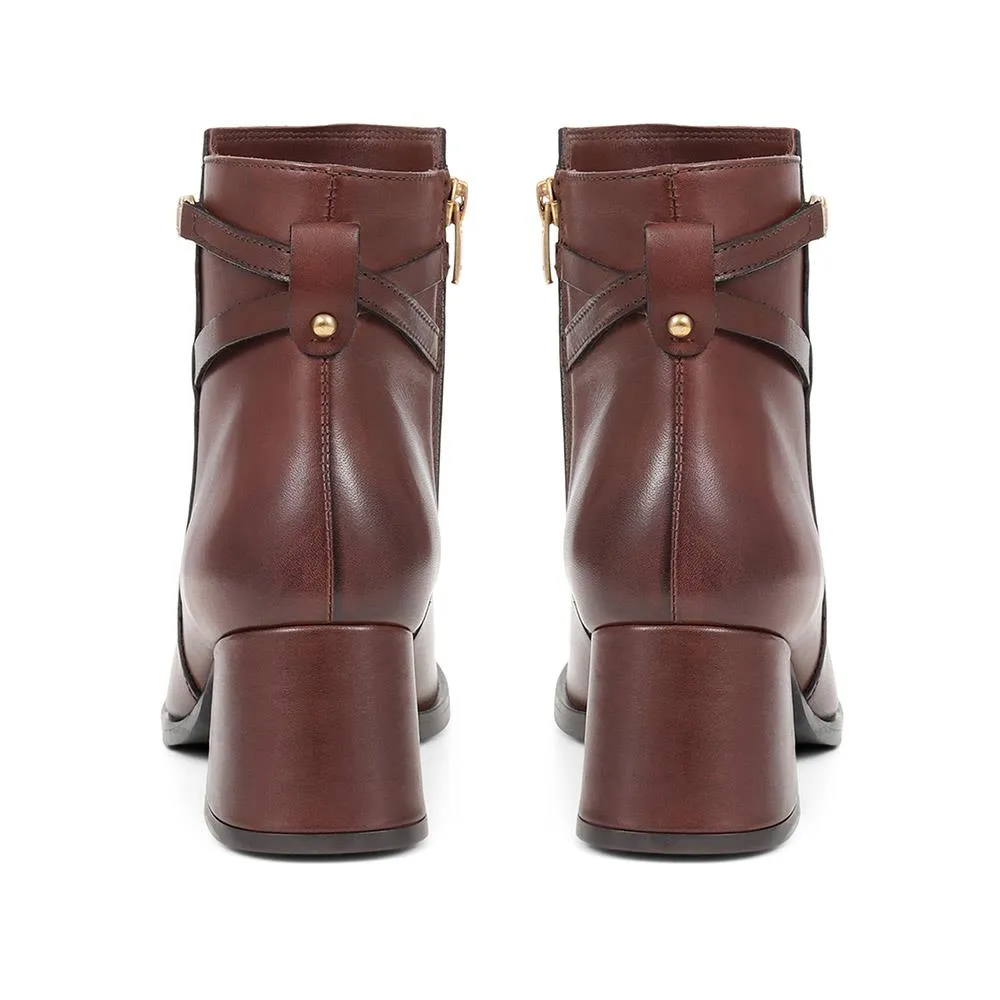 Monika Heeled Ankle Boots - MONIKA / 324 335 - Brown sold by Jones Bootmaker product image thumbnail 3