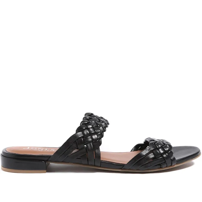 Madena Leather Mule Sandals - MADENA / 323 882 - Black sold by Jones Bootmaker
