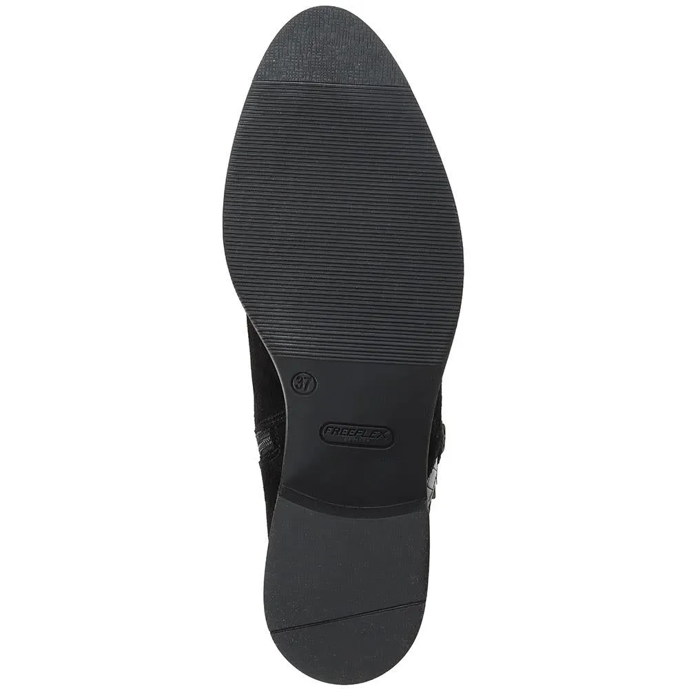 Leather Flat Pointed Riding Boot - CARM30520 / 316 579 - Black Suede sold by Jones Bootmaker product image thumbnail 4