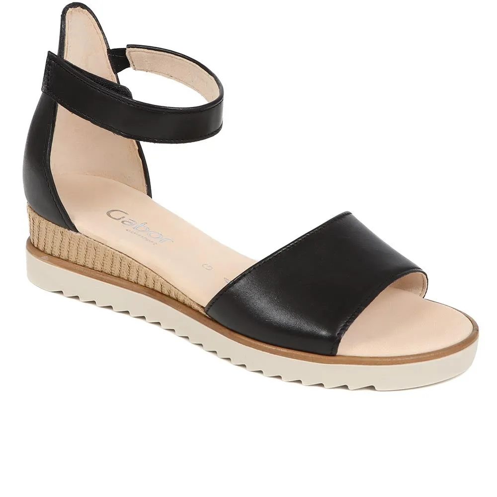 Ticho Leather Wedge Sandals - GAB39504 / 325 077 - Black sold by Jones Bootmaker product image thumbnail 2