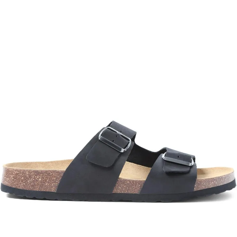 Leather Sandals - WALTHAMSTOW / 323 930 - Black sold by Jones Bootmaker