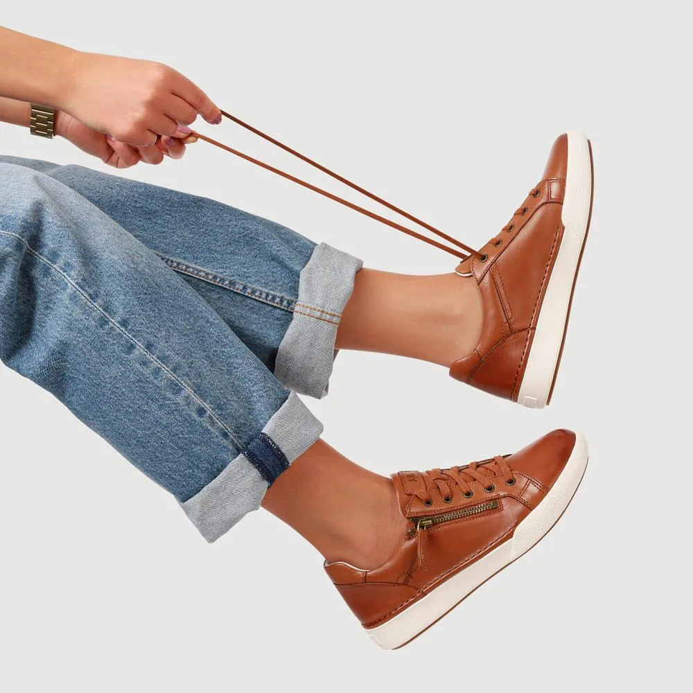 All-Leather Dual-Fastening Trainers - JOSEF41511 / 327 240 - Tan sold by Jones Bootmaker product image thumbnail 5