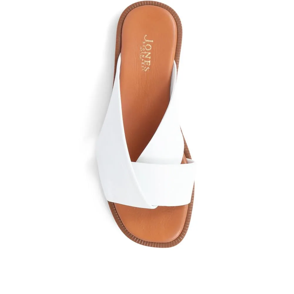 Hazelle Flat Mule Sandals - HAZELLE / 325 227 - White sold by Jones Bootmaker product image thumbnail 5