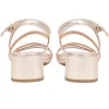 Ginette2 Heeled Leather Sandals - GINETTE2 / 325 061 - Gold sold by Jones Bootmaker