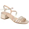Ginette2 Heeled Leather Sandals - GINETTE2 / 325 061 - Gold sold by Jones Bootmaker